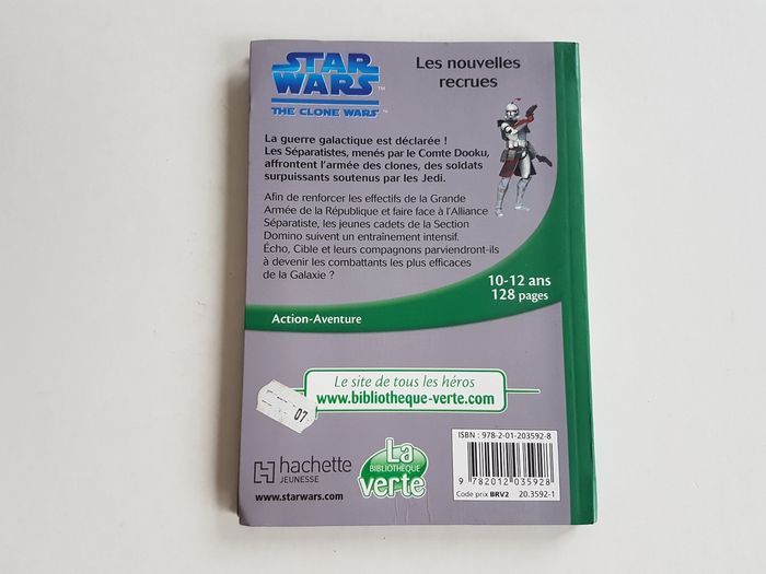 Livre Star Wars The Clone Wars Les Nouvelles Recrues La Bibliothèque Verte 15 - photo numéro 2