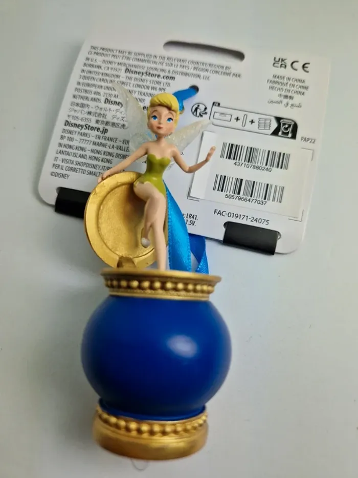 D238 Tinker Bell Light-Up Living Magic Sketchbook Ornament, Peter Pan