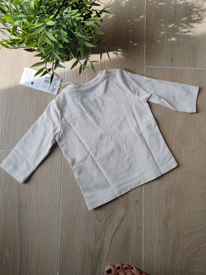 Tee shirt crème manche longue Orchestra 3 mois Neuf 🌸 - photo numéro 3