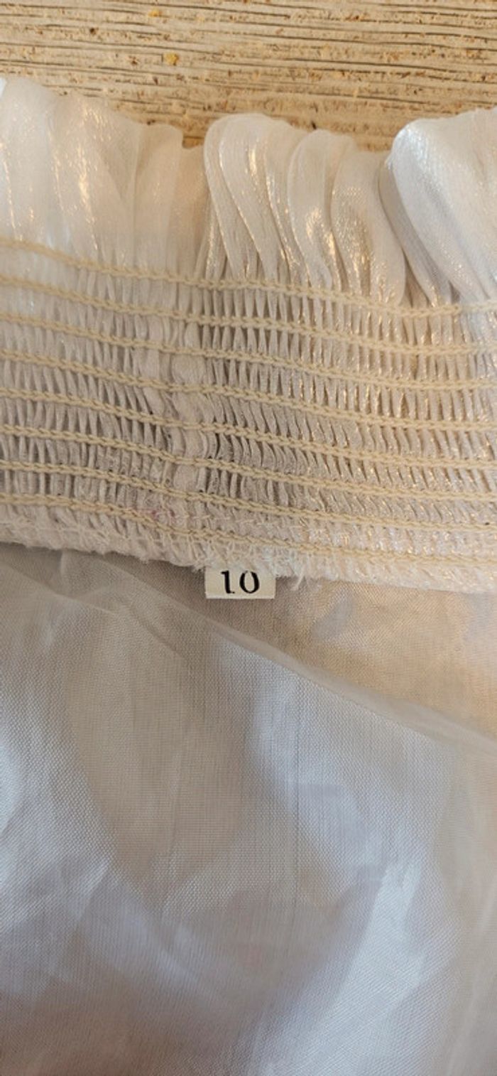 Boléro de fête à manches courtes, blanc brillant, 10 ans, nickel - photo numéro 6