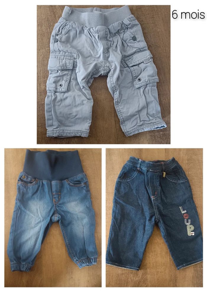 Lot 3 pantalons 6 mois