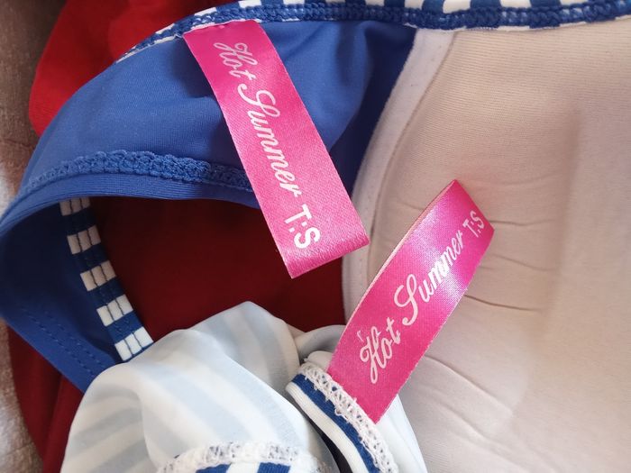 maillots de bain 2 pièces femme, marine, bleu, blanc, taille S ou 36,38 - photo numéro 7