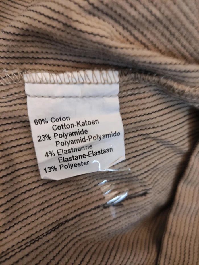 Veste rayée marron noir Phildar Taille 42 - photo numéro 6