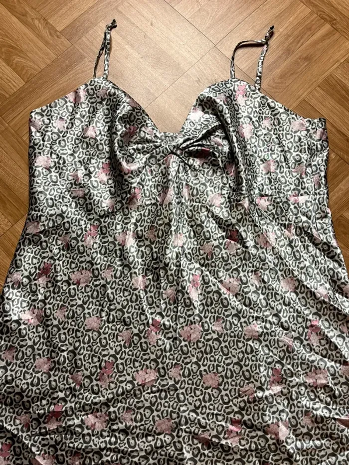 Robe nuisette avec motifs satinée vintage Nuit Secrète - photo numéro 2