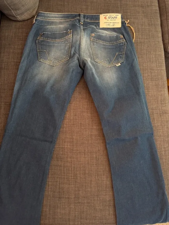 Jean flare bleu moyen - STAFF - Taille 27 - photo numéro 4