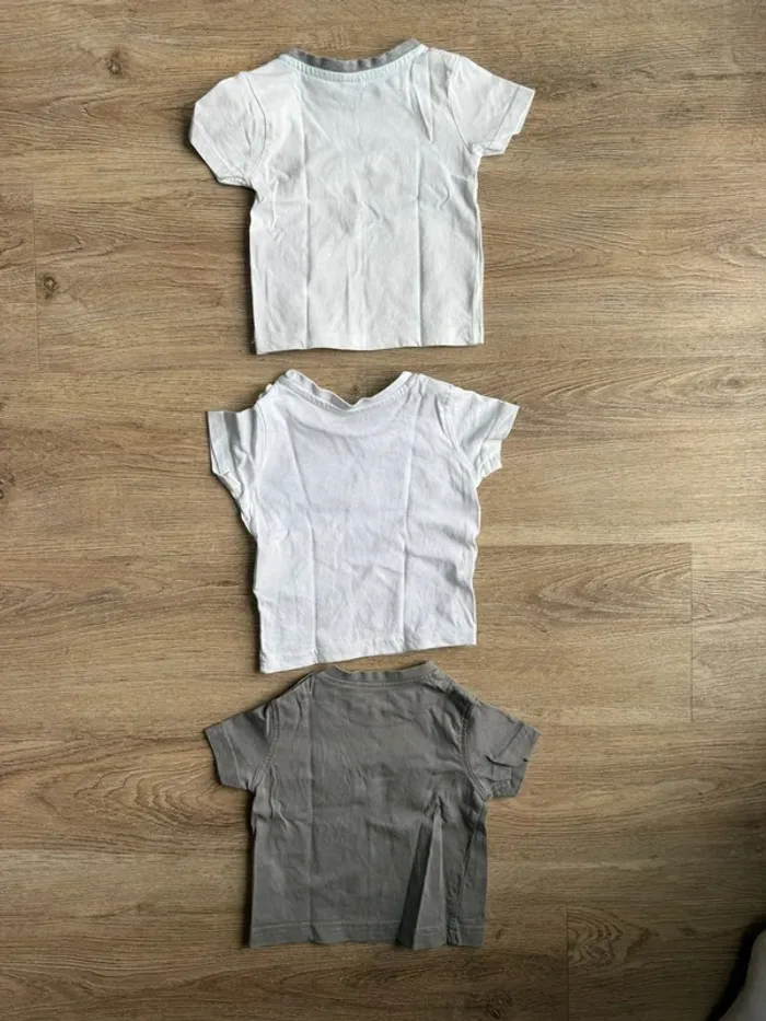 Lot 3 t shirts bébé garçon 3 mois très bon état grain de blé Gemo dopodopo réduction lot - photo numéro 2