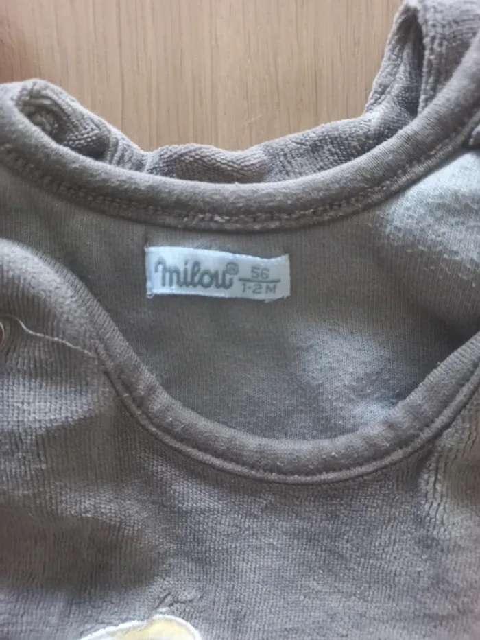 Pyjama velour sans manche 3 mois - photo numéro 2