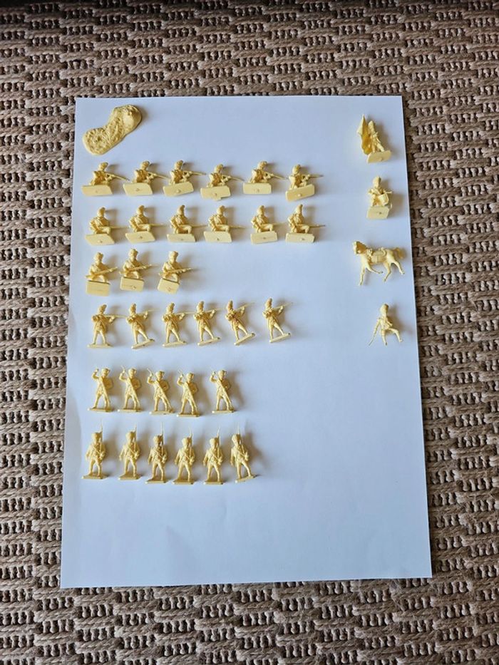 Petits soldats airfix grenadiers anglais guerre d'indépendance d'Amérique
