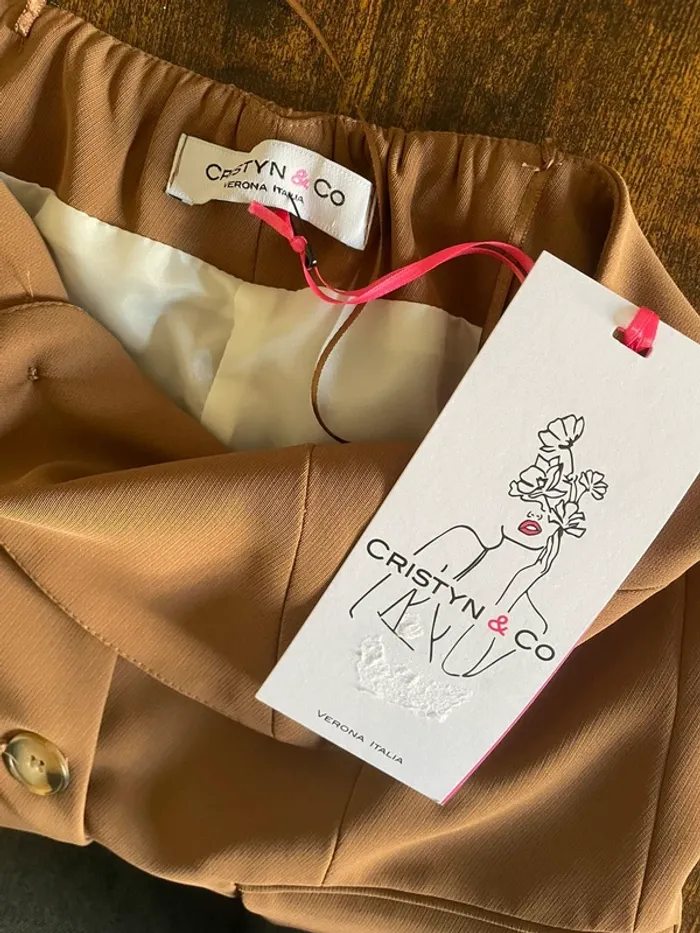 Magnifique bustier tailleur blazer marron chic élégant - photo numéro 5