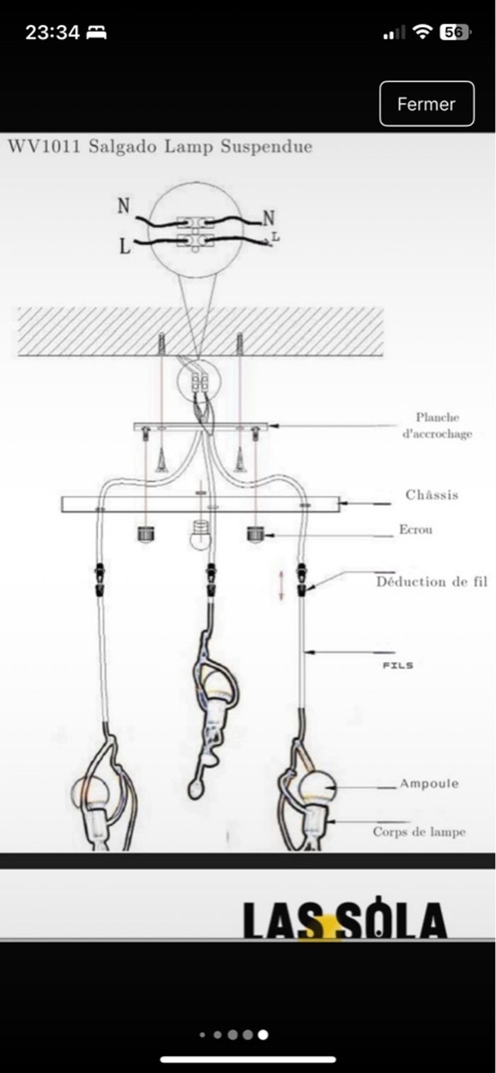 Lustre fer style industriel - photo numéro 4