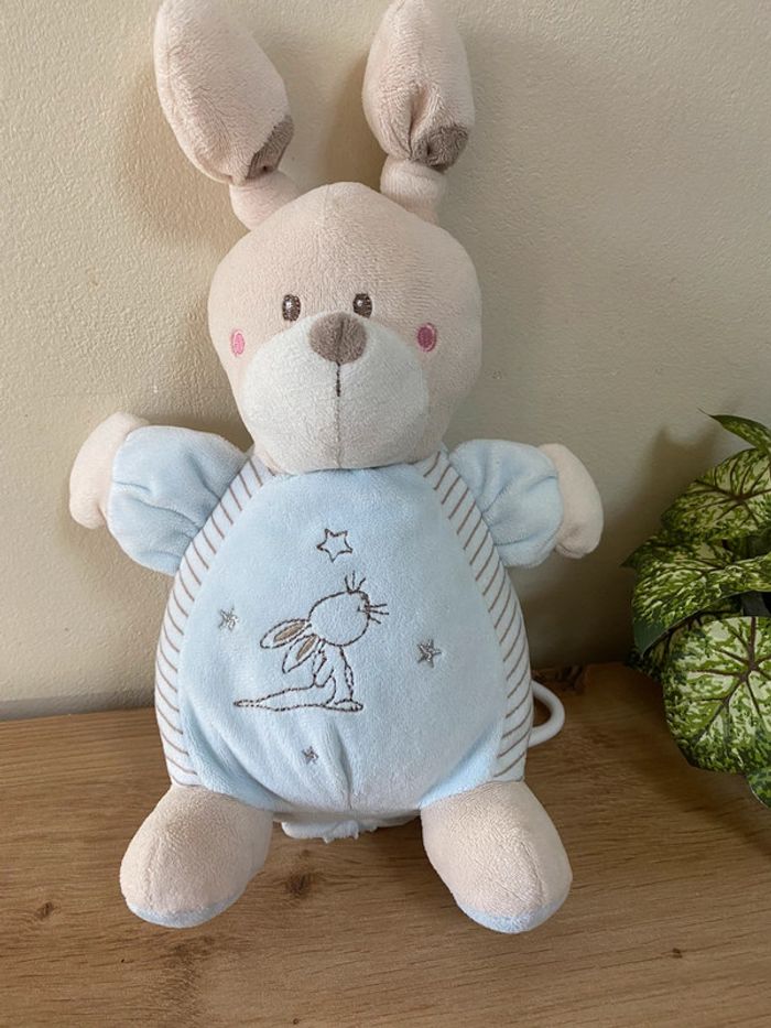 Doudou peluche lapin boule bleu étoile lapin brodé musical 🎵 simba toys - photo numéro 2