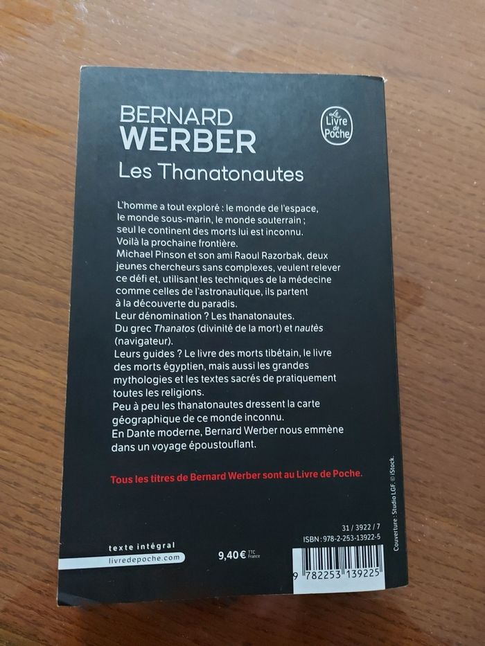 Livre bernard werber les thanatonautes - photo numéro 2