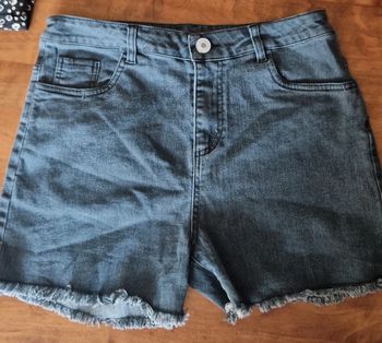 Short en jean gris taille M élastique