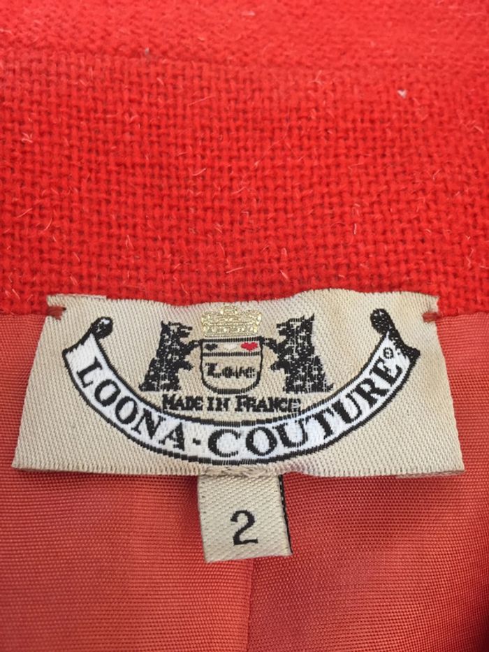 Vintage-Veste orange courte, cintrée-Loona Couture - photo numéro 4