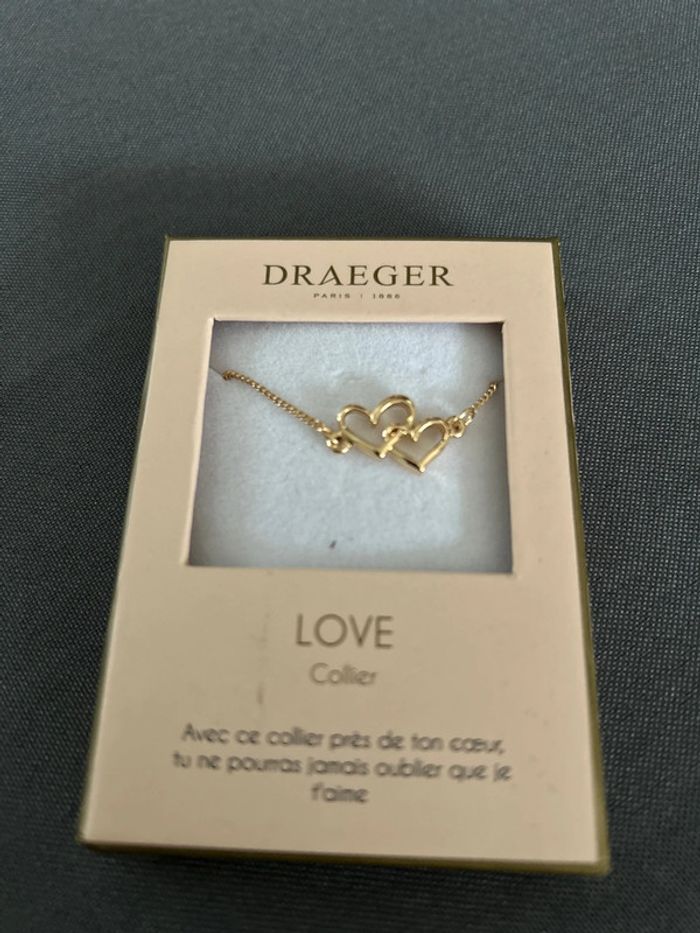 Collier Draeger Love / 2 cœurs unis / Neuf dans sa boîte - photo numéro 2