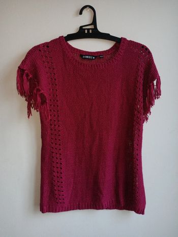Haut tricoté à franges