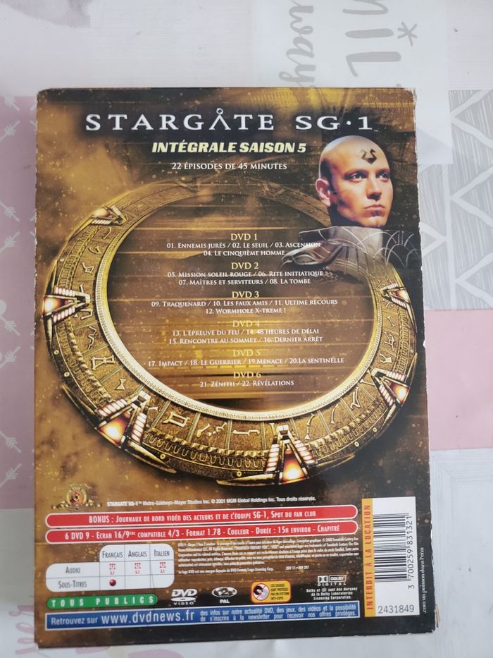 Coffret dvd stargate SG.1 saison 5 - photo numéro 3