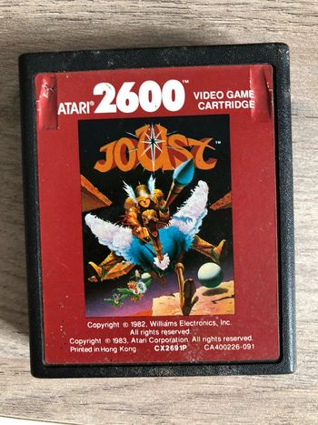 Atari 2600 red label jeux vidéo vintage rétro ordinateur joust