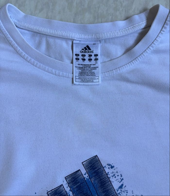 T-shirt Adidas Y2K blanc Big Logo 2000 - XXL - photo numéro 7