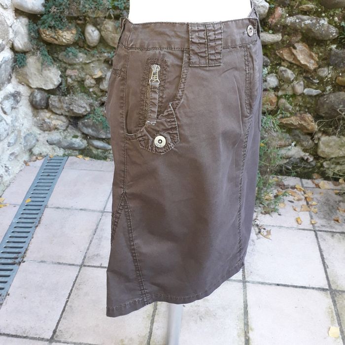 Jupe en coton marron - photo numéro 2