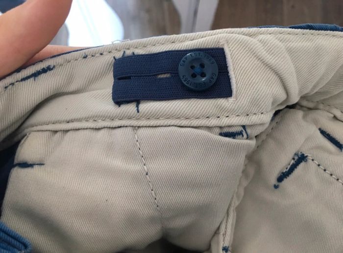 Pantalon slim ajustable bleu 10 ans Gap - photo numéro 5