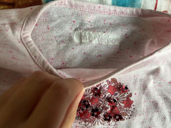 Tee shirt manches longues / haut hérisson 4 ans in extenso - photo numéro 3