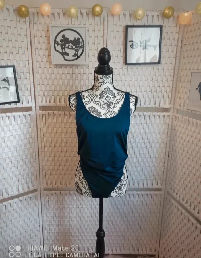 💕Joli Maillot de bain 1 pièce  bleu marine étam - femme T44💕