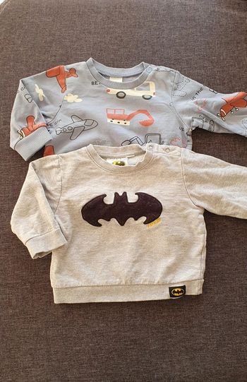 Lot de 2 sweats fins 6-9 mois