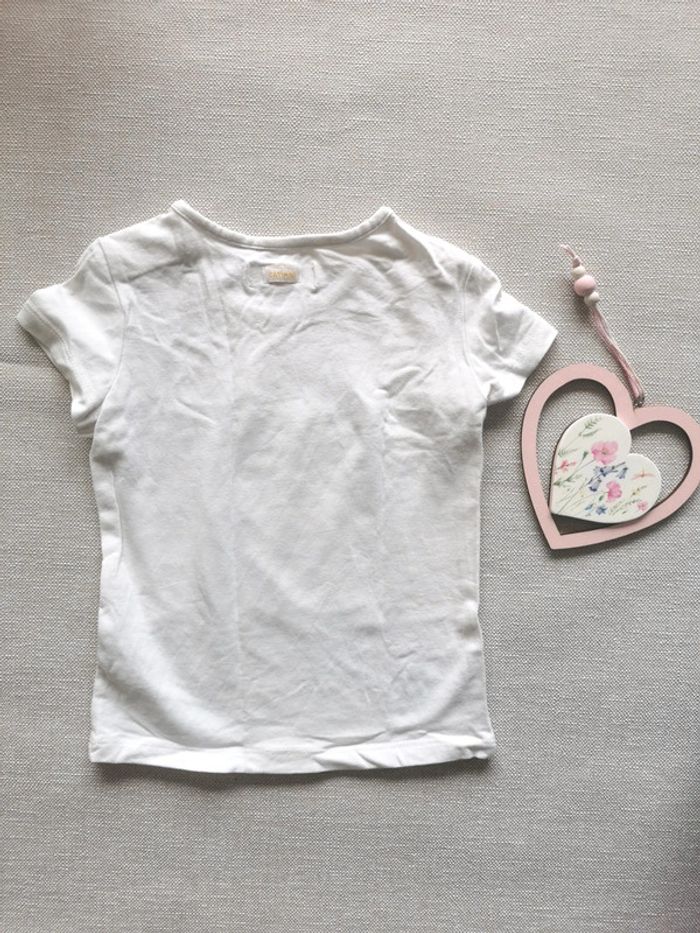 🌼 Catimini 2 ans – Tee-shirt blanc imprimé oasis & palmiers - photo numéro 3