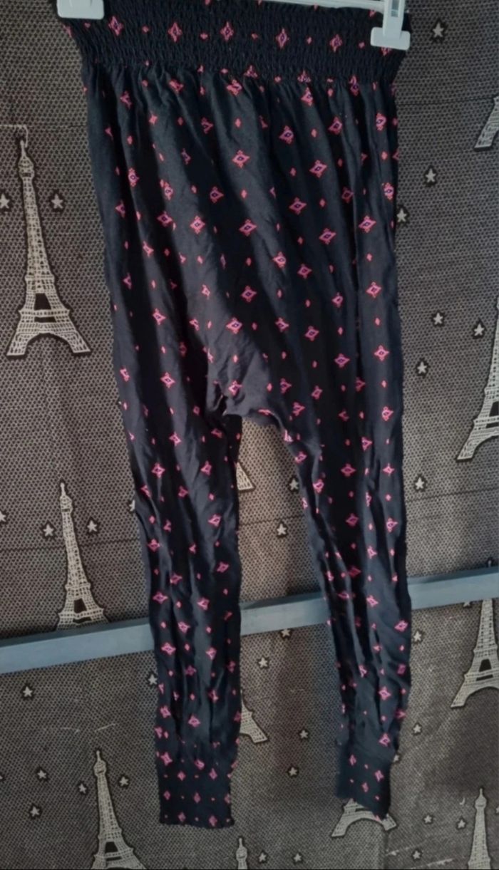 Sarouel noir à motifs taille S - photo numéro 3