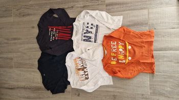 Lot de 5 tee shirts manches longues, taille 6 ans