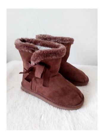Chaussons fille pointure 34 automne-hiver bottines plates fourrées