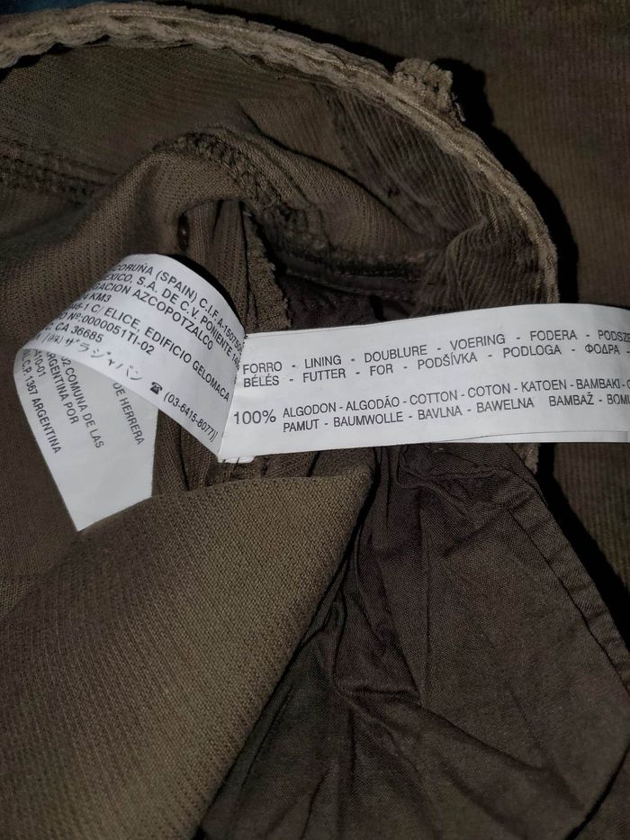 pantalon velours côtelé kaki Zara femme taille 36 **avec défaut** - photo numéro 7