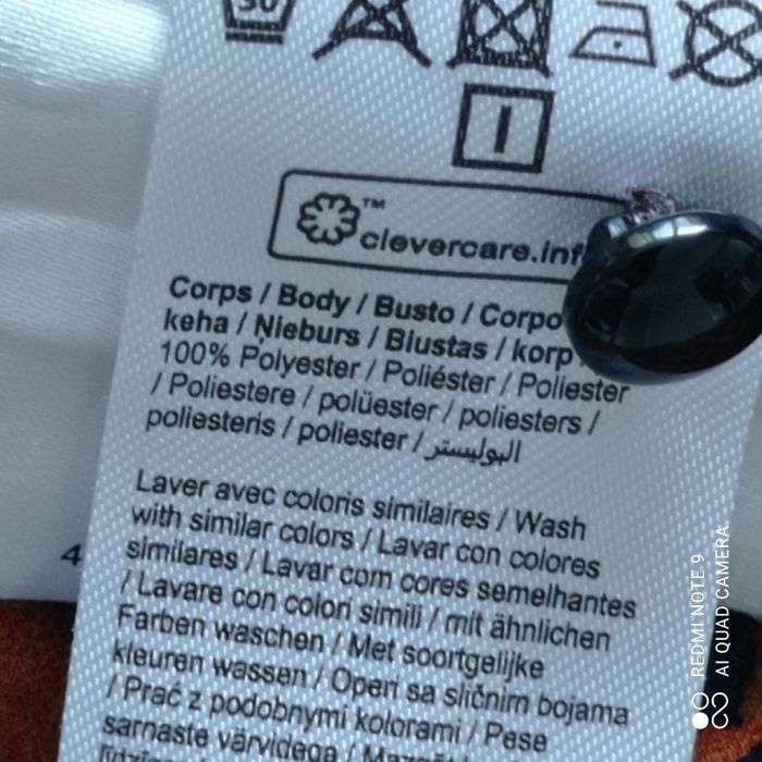 Blouse marron à motifs orangés t40 - photo numéro 9