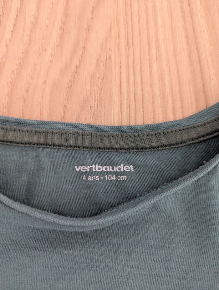 T-shirt ML fleur, 4 ans Vertbaudet - photo numéro 3