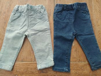 Lot 2 pantalons DPAM 9 mois