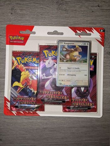 Tripack Pokémon EB10 rivalités destinées 3 boosters, kangourex, neuf avec facture