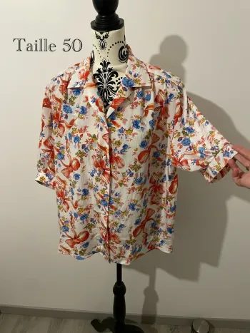 🌺 Chemise fleurie vintage – Taille 50 🌺