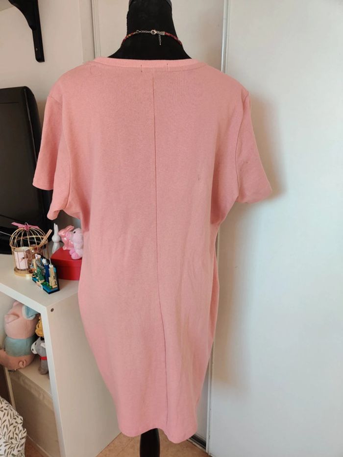 Robe matière tee shirt ceinturée - photo numéro 3