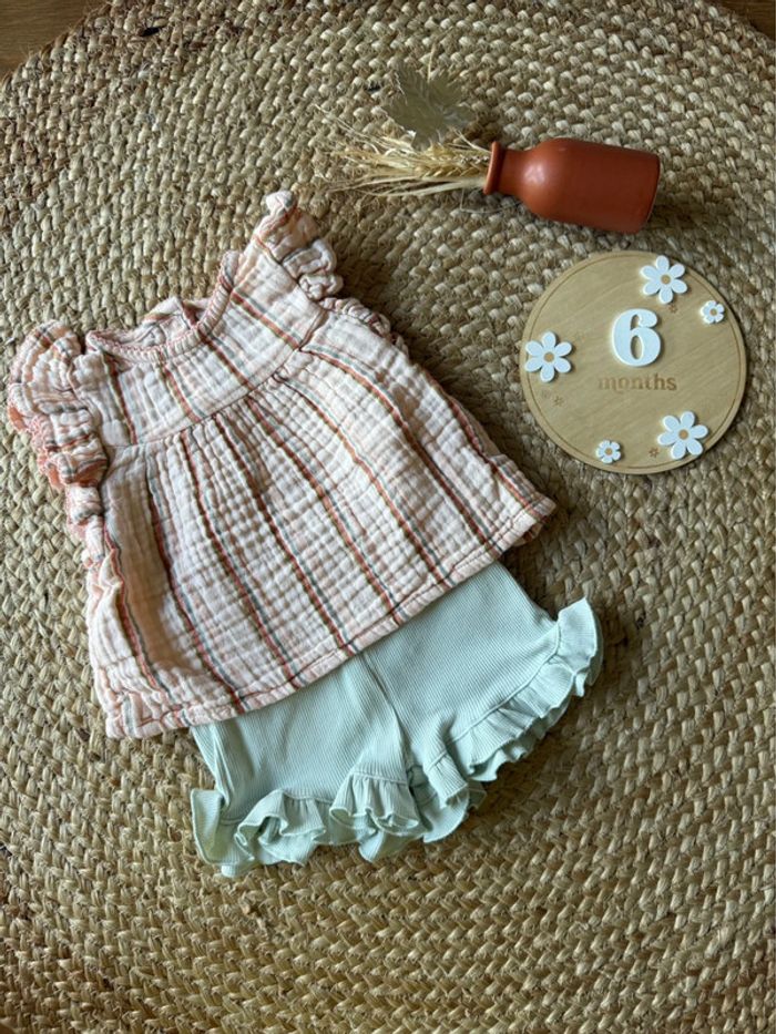 Ensemble été fille - taille 6 mois