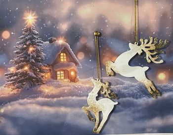 Décoration de Noël, en forme de cerf