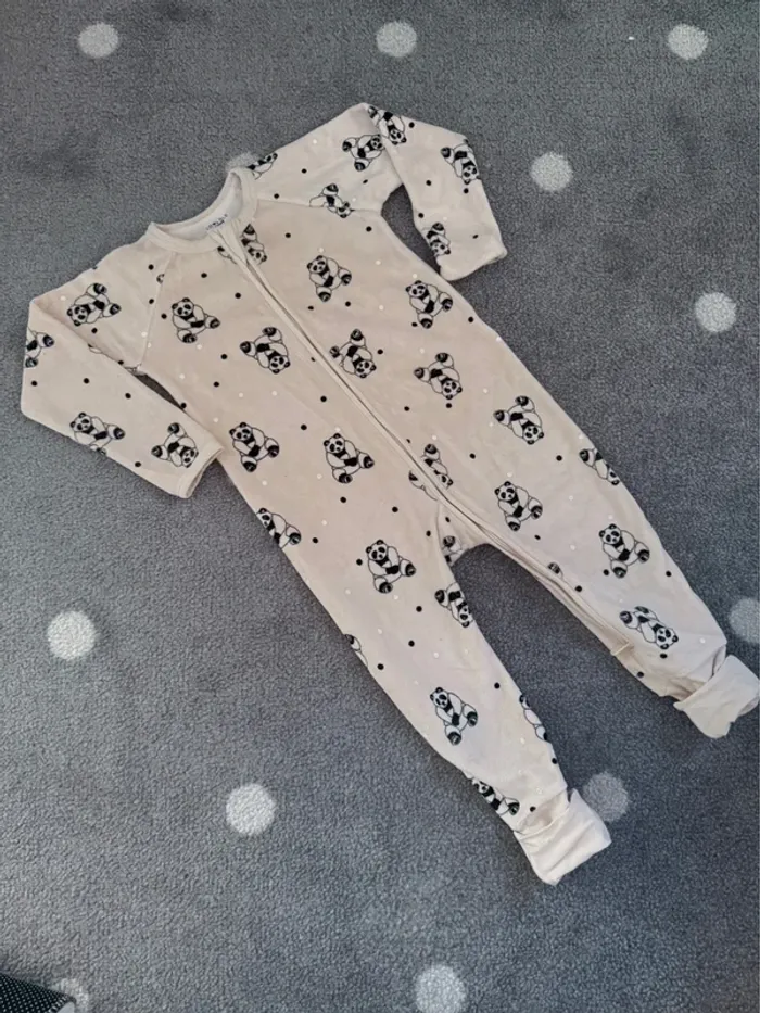 Dim Lovable - Pyjama Velours Panda Taille 24/36 mois 92 cm