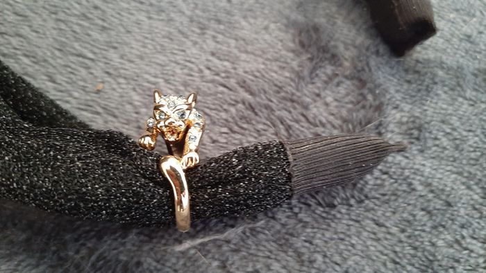 ensemble bracelet oval + bague panthère - photo numéro 2