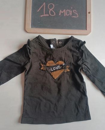 T-shirt manches longues Absorba taille 18 mois en très bon état
