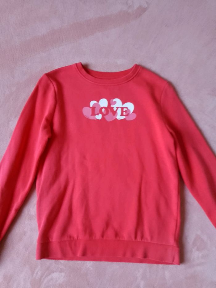 Sweat rouge love 10ans - photo numéro 4