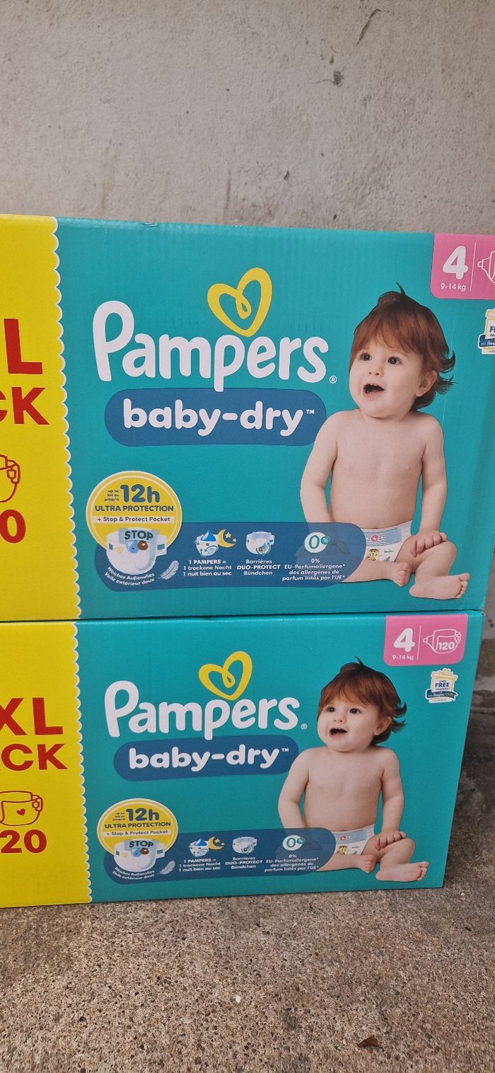 45 euro les 2 XXL pack pampers taille 4 - photo numéro 2