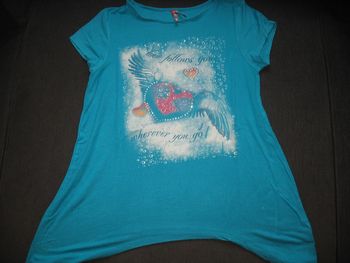 TEE SHIRT MC TURQUOISE FILLE "ORCHESTRA" - 10 ANS - n°08
