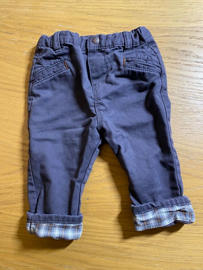 Obaïbi Pantalon gris anthracite Taille 6 mois - photo numéro 5