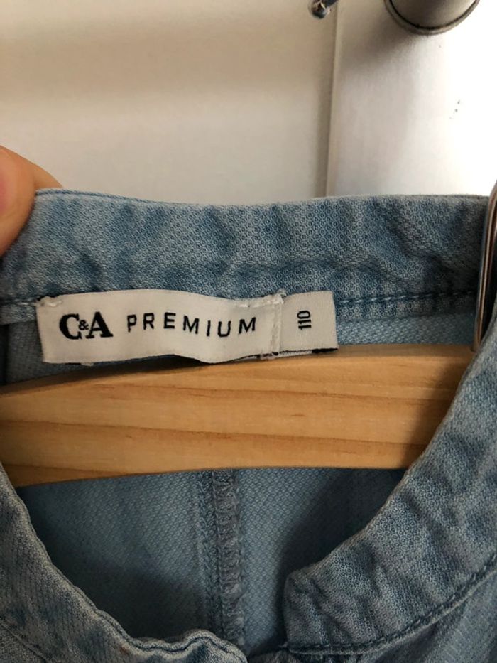 Combinaison fille jeans léger 5 ans - photo numéro 4