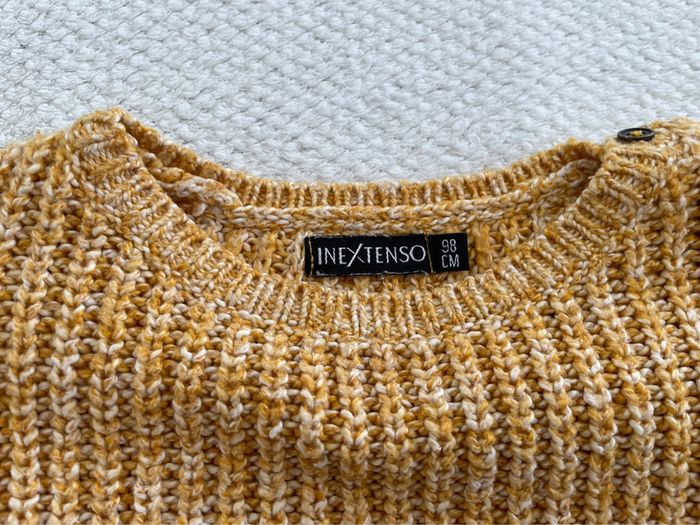 Pull moutarde et gris garçon In Extenso 36 mois - photo numéro 2